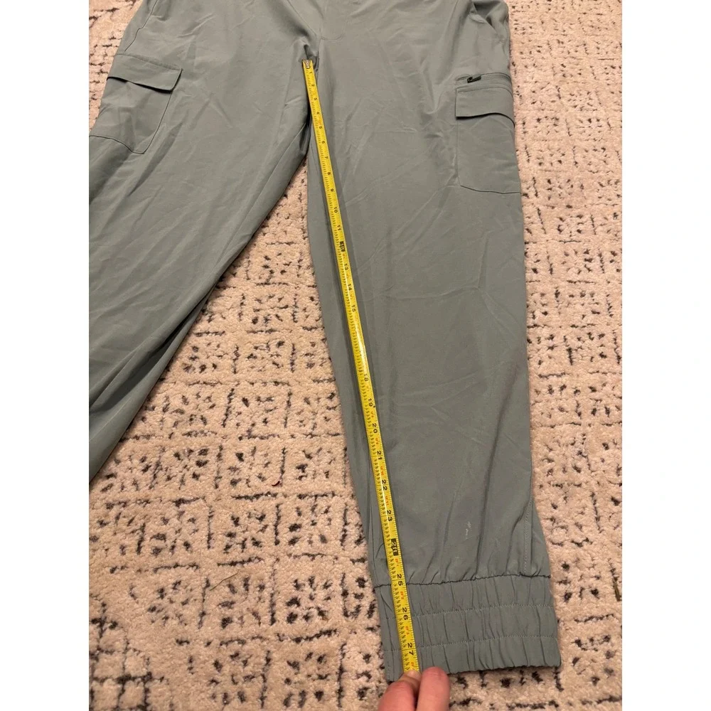 All In‎ Motion women's Stretch Woven Cargo Pants Olive Green Joggers XL New